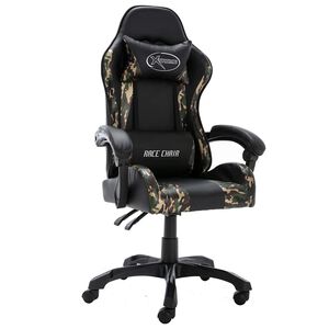 vidaXL Gamingstol svart och kamouflage konstl&auml;der