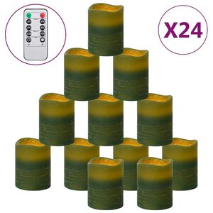 vidaXL LED-ljus med fj&auml;rrkontroll 24 st varmvit