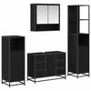 vidaXL Badrumsm&ouml;belset 4 st Svart Ek 80 x 33 x 60 cm Konstruerat tr&auml;