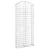 vidaXL Gabion b&aring;gformad 100x30x220/240 cm galvaniserat j&auml;rn