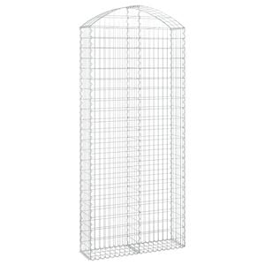 vidaXL Gabion b&aring;gformad 100x30x220/240 cm galvaniserat j&auml;rn