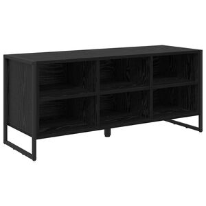 vidaXL Skosk&aring;p 100 x 35 x 44 cm Konstruerat tr&auml; Svart Ek