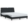 vidaXL S&auml;ngram utan madrass svart 140x190 cm sammet