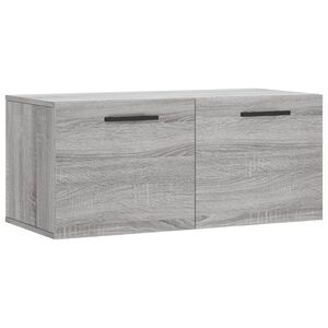 vidaXL V&auml;ggsk&aring;p gr&aring; sonoma 80x36,5x35 cm konstruerat tr&auml;