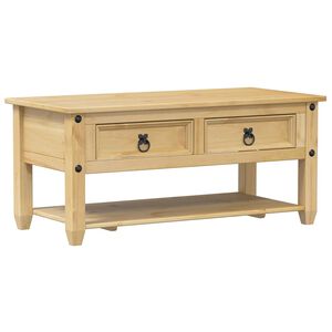 vidaXL Soffbord med l&aring;dor Corona 100x48x45 cm massivt tr&auml;