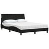 vidaXL Bed with Mattress "Hanko" Black 120x200 cm Fabric