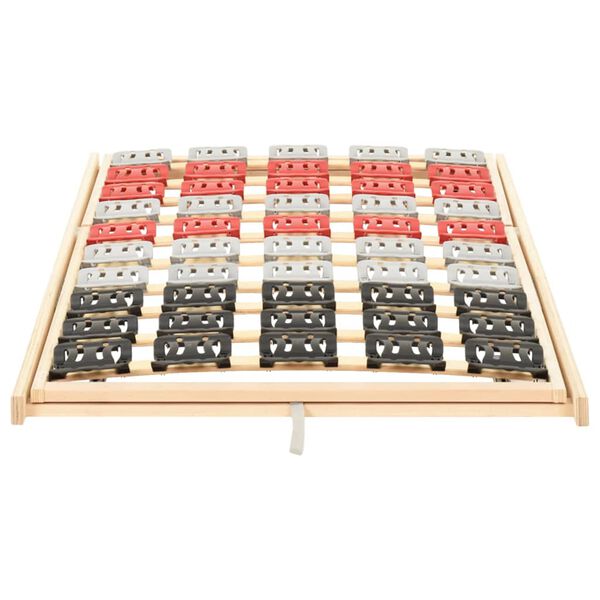 vidaXL Sängram med 12 ribbor justerbart huvud- och fotområde 90x200 cm