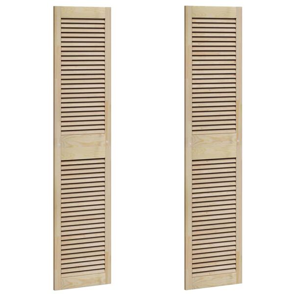 vidaXL Sk&aring;pd&ouml;rr 2 pcs Naturf&auml;rg 170 x 2,1 x 39,5 cm Massiv furu