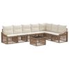 vidaXL Tr&auml;dg&aring;rdsoffset 8 pcs Beige konstrotting