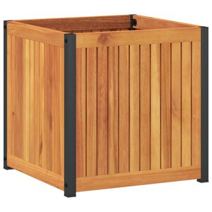 vidaXL Odlingsl&aring;da 45x45x44 cm massivt akaciatr&auml; och st&aring;l
