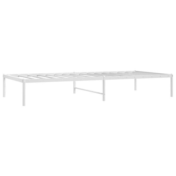 vidaXL S&auml;ngram metall vit 90x200 cm