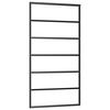 vidaXL Skjutd&ouml;rr ESG-glas och aluminium 102x205 cm svart