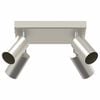 vidaXL Takspotlight med str&aring;lkastare Nickel 26 x 26 x 16 cm Metall