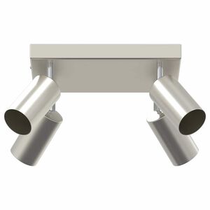 vidaXL Takspotlight med str&aring;lkastare Nickel 26 x 26 x 16 cm Metall