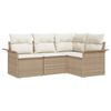 vidaXL Tr&auml;dg&aring;rdsoffset 4 st Beige konstrotting