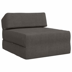 vidaXL F&auml;llbar Soffbed M&ouml;rkgr&aring; 60 x 70 x 41 cm Tyg