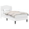 vidaXL S&auml;ngram med huvudgavel Vit 90 x 200 cm Konstl&auml;der