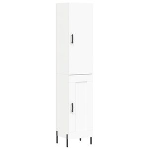 vidaXL H&ouml;gsk&aring;p vit 34,5x34x180 cm konstruerat tr&auml;