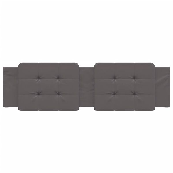 vidaXL Headboard Cushion "Zadar" Grey 180 cm Faux Leather