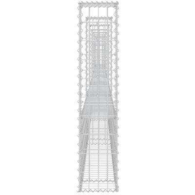 vidaXL U-formad gabionkorg med 8 stolpar järn 860x20x100 cm