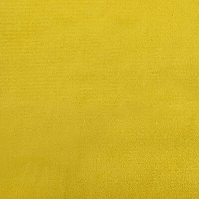 vidaXL Dagbädd med madrass gul 90x200 cm sammet