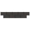 vidaXL St&auml;ngselpanel 9 pcs WPC och aluminium Svart
