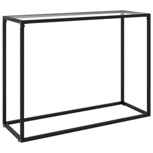 vidaXL Konsolbord transparent 100x35x75 cm härdat glas