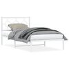 vidaXL S&auml;ngram med huvudgavel metall vit 100x200 cm