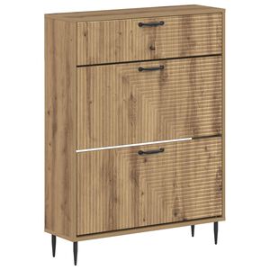 vidaXL Skosk&aring;p HAARLEM 78 x 24 x 103 cm Konstruerat tr&auml; Artisan-ek