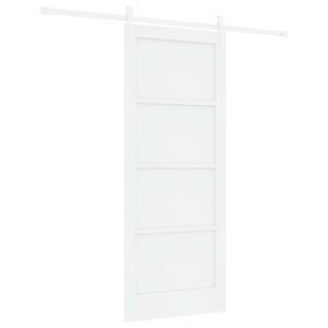 vidaXL Skjutd&ouml;rr ORKDAL Vit 83 x 202 cm Massiv furu