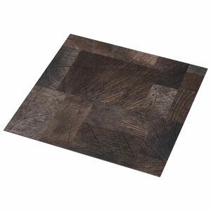 vidaXL Golvplankor Tr&auml;struktur brunt 5,11 m&sup2; 55 st PVC