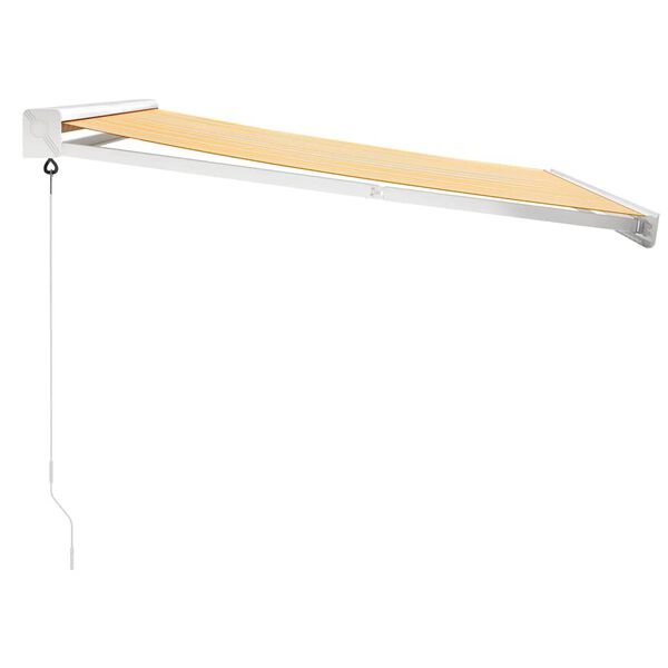 vidaXL Markis inf&auml;llbar gul och vit 3x2,5 m tyg&aluminium