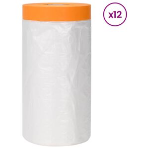 vidaXL Dammark med klistertejp 12 st Transparent 110 x 3300 cm HDPE