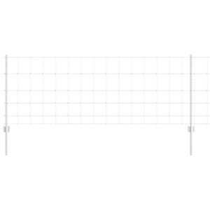 vidaXL St&auml;ngsel med stolpe Silver 0,8 x 25 m St&aring;l