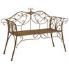 vidaXL Tr&auml;dg&aring;rdsb&auml;nk 2-Antal sittplatser 130 x 47 x 90 cm St&aring;l