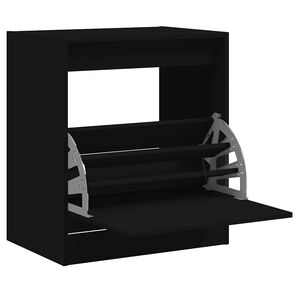 vidaXL Skohylla svart 60x42x69 cm konstruerat tr&auml;