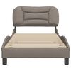 vidaXL Bed Frame without Mattress "Hvar" Taupe 80x200 cm Fabric