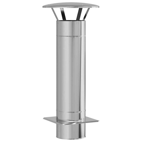 vidaXL Skorstensextension Silver 35 x 35 x 82 cm Rostfritt st&aring;l