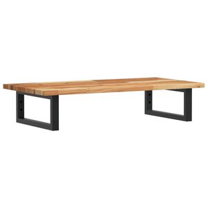 vidaXL V&auml;ggmonterad handfatshylla st&aring;l och massivt akaciatr&auml;