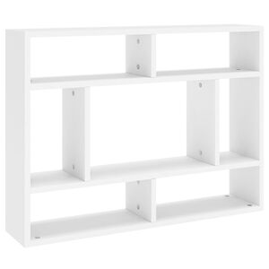 vidaXL V&auml;gghylla vit 75x16x55 cm konstruerat tr&auml;