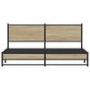 vidaXL S&auml;ngram utan madrass metall sonoma-ek 180x200 cm
