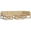 vidaXL Utomhussoffset 7 pcs Vit och Beige