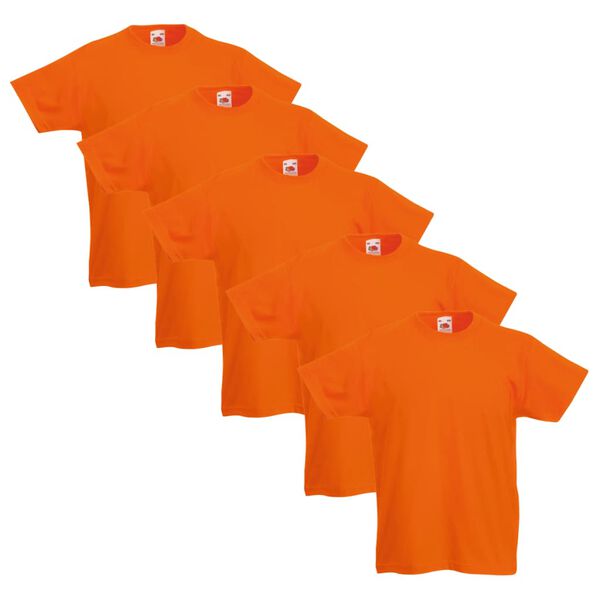 Fruit of the Loom Original Barn T-shirt 5-pack orange stl.128