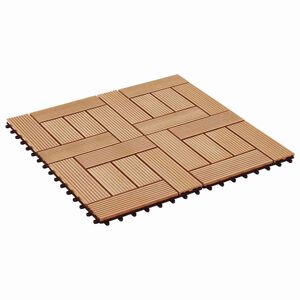 vidaXL Terrassplattor 22 pcs Teak 30 x 30 cm WPC