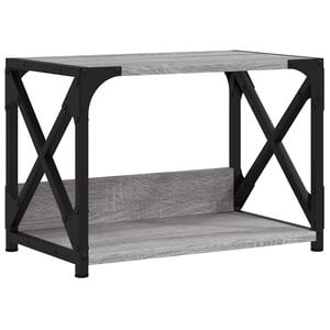 vidaXL Skrivarst&auml;ll 2 hyllor gr&aring; sonoma 44x26x31,5 cm konstruerat tr&auml;