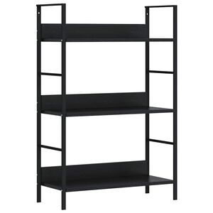 vidaXL Bokhylla 3 hyllplan svart 60x27,6x90,5 cm konstruerat tr&auml;