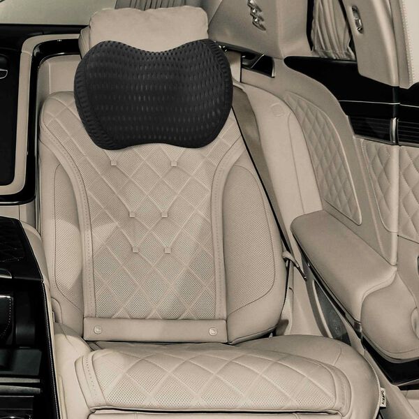 vidaXL Nackkudde Svart Minneskum 30,5 x 21,5 x 13 cm