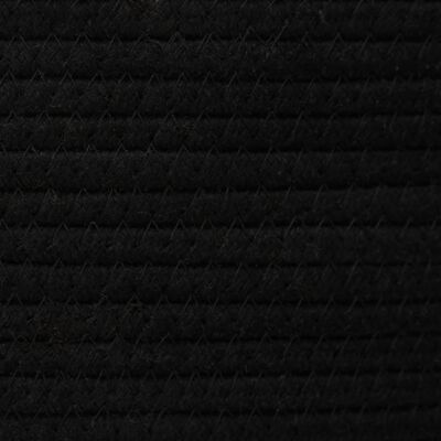 vidaXL Förvaringskorg med lock svart och beige Ø37x50 cm bomull