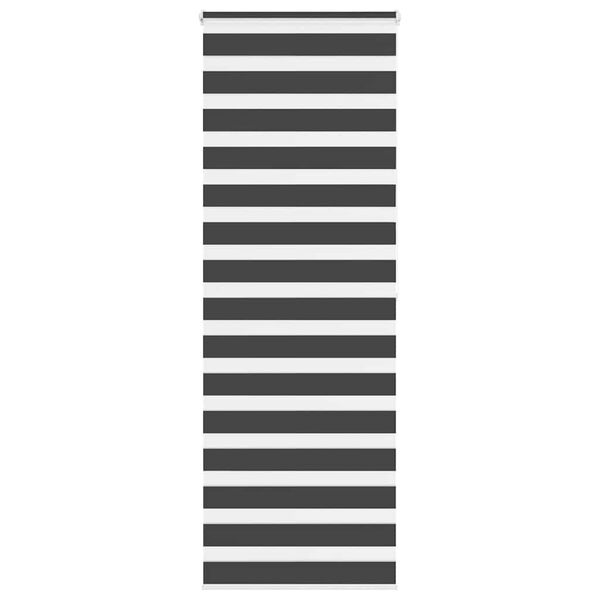 vidaXL Rullgardin zebra svart 85x200 cm tyg bredd 80,9 cm polyester
