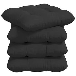 vidaXL Sittkuddar 4 st Mikrofiber Tyg Svart 40 x 40 cm